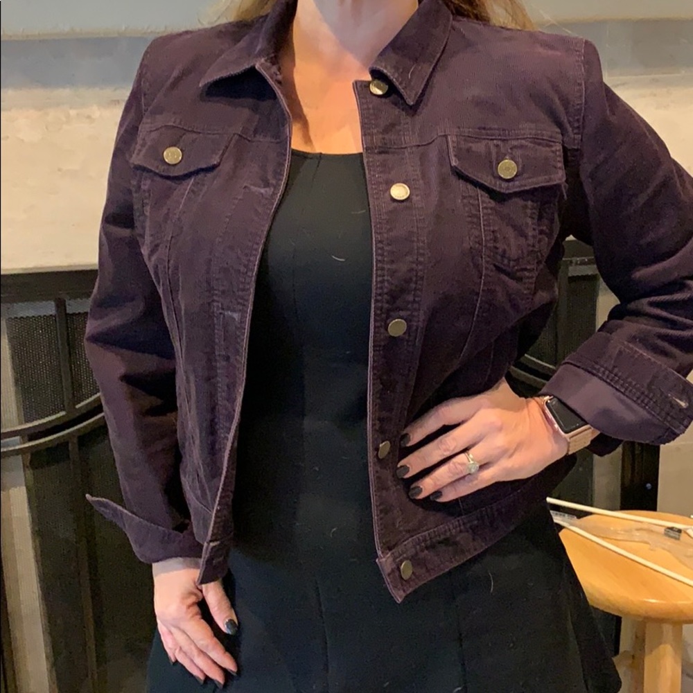 Dark Purple Corduroy Jacket